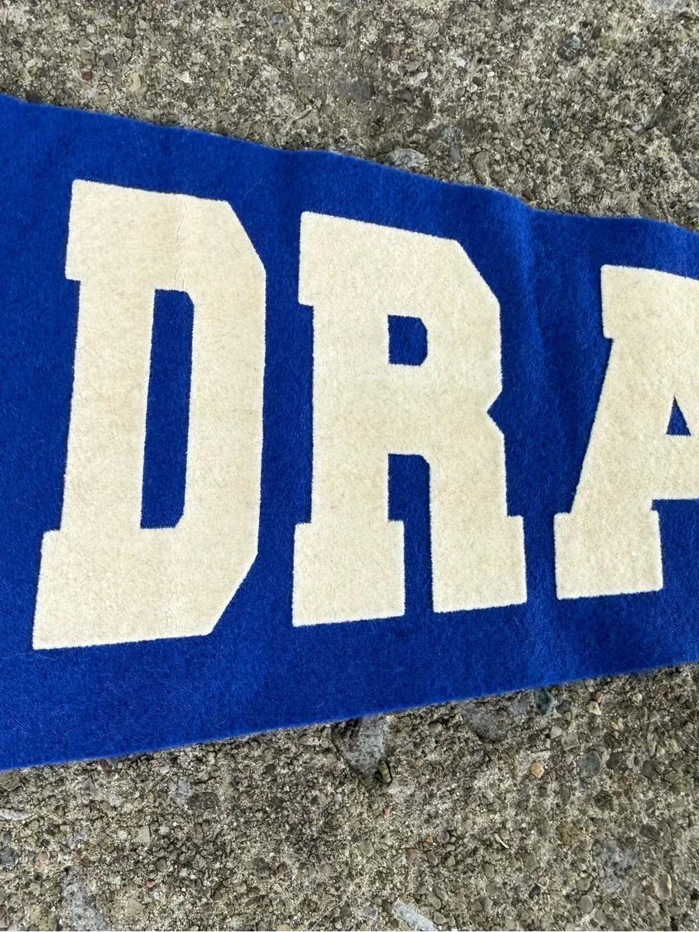 Drake university Blue and White Felt smaller Pennant Banner